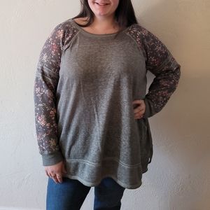 Maurices green floral sweater